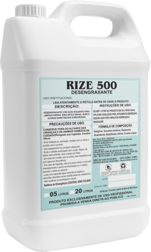 Rize 500 - Produtos de Limpeza Profissionais - Rizelar